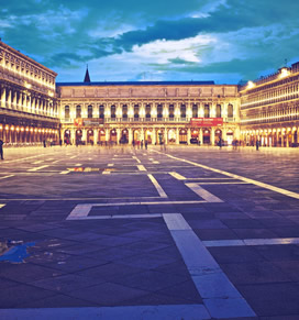 Piazza San Marco in Venice without tourists